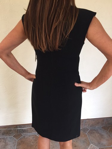 NEW DESIGNER SONIA K PARIS BLACK STUDDED WORK PARTY DRESS SIZE UK 10 EU42 US6 - Picture 5 of 6