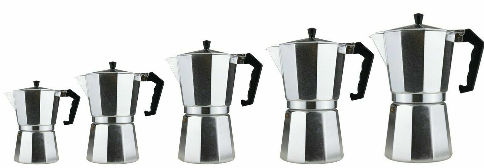 2, 6, 9, 12 Espresso Stove Top Coffee Maker Continental Moka