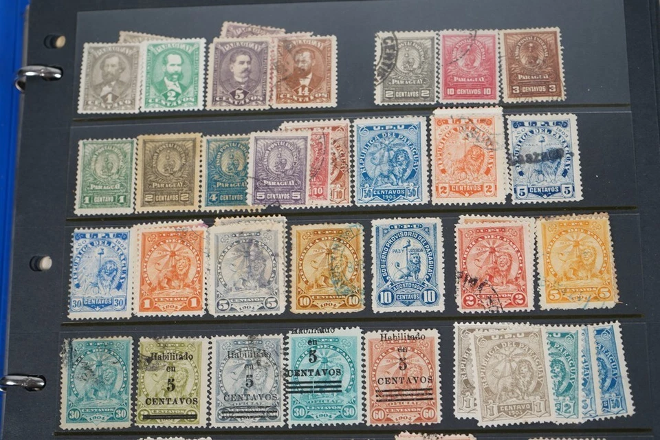 PARAGUAY GRAN COLECCIÓN DE 1500+ SELLOS COMO NUEVOS Y USADOS EN PÁGINAS DE STOCK Foto 2 de 4