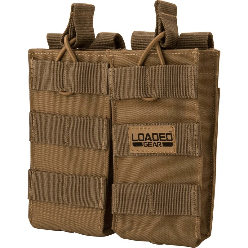 Loaded Gear CX-850 BI13002 Double Magazine Molle Pouch (Flat Dark Earth)