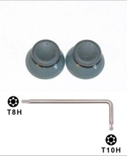 2 For Microsoft Xbox 360 Joysticks Gray Replacement Thumb Sticks Analog Grey