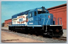 1992 Olympic Trial Conrail Diesel SD40-2 6373 Train Altoona PA Conroy Postcard