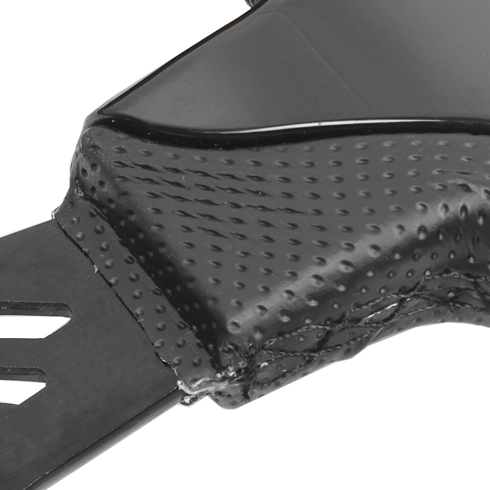 Black 13INCH Leather Racing Steering Wheel Drifting 6 Bolt Universal Flat Dish