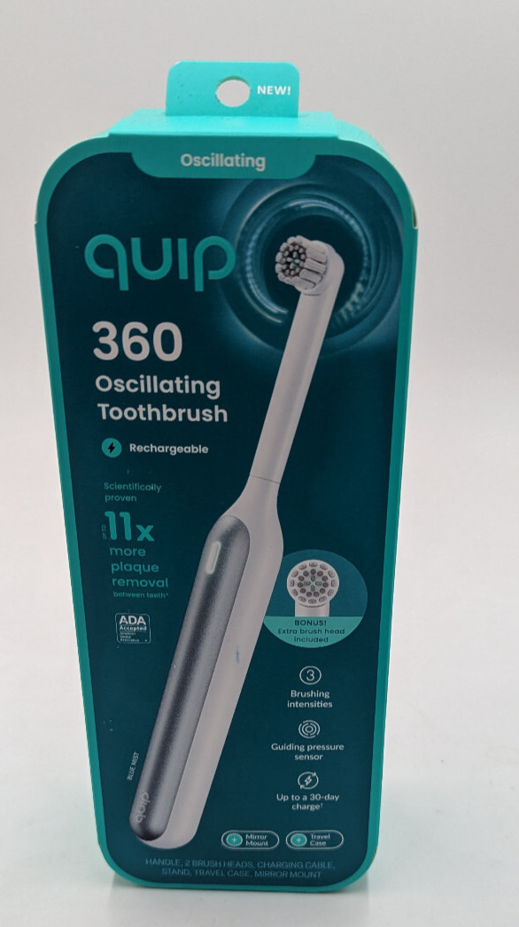 Quip 360 Oscillating Rechargeable Electric Toothbrush with Extra Brush Head