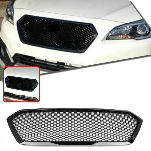 Parrilla de parachoques delantero malla para Subaru Legacy Outback 2015-2017 negro brillante - Imagen 15 de 16