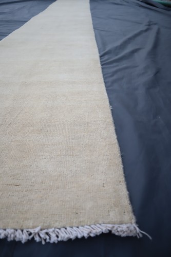 14 Ft Beige Runner Rug- 2'0x13'10 ft Afghan Modern Hand Knotted Long Hallway Rug - Picture 6 of 16