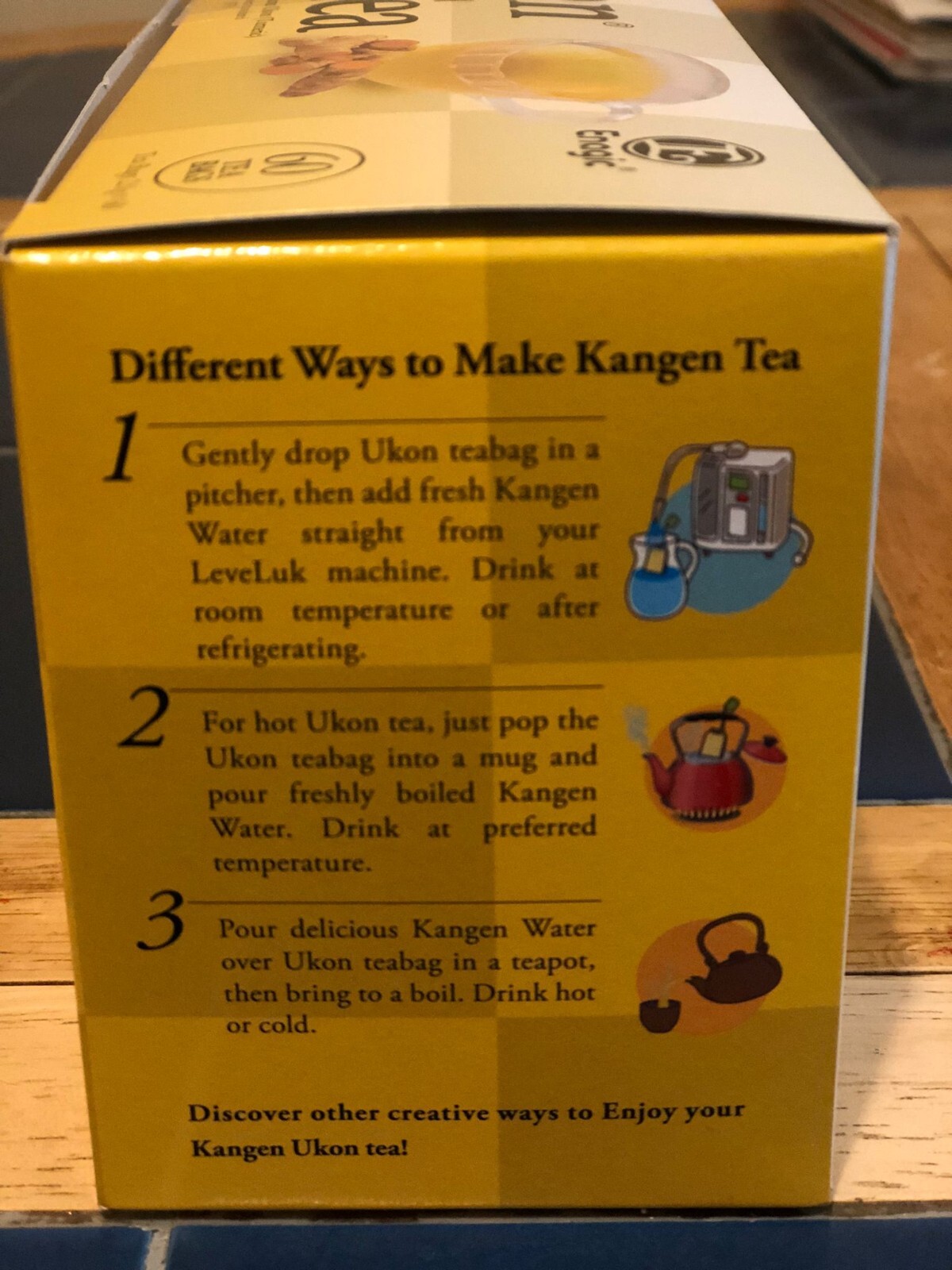 Enagic Kangen Ukon Turmeric Tea X60 Teabags Per Box. Genuine 100