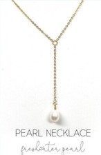 Freshwater Pearl Drop Necklace, Bridesmaid Bride Pearl Wedding Girlfriend Gift