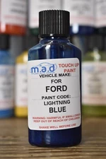 TOUCH UP PAINT FOR FORD LIGHTNING BLUE 30ML BOTTLE BRUSH REPAIR PAINT CHIP