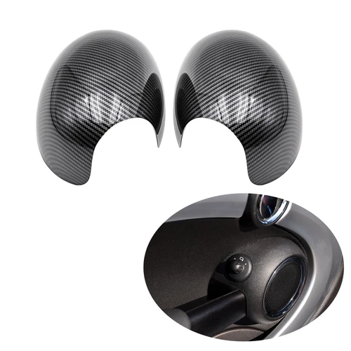 Tappo copri specchietto retrovisore lato fibra di carbonio Powerfolding per Mini Cooper R55 R56 R57 - Foto 2 di 7