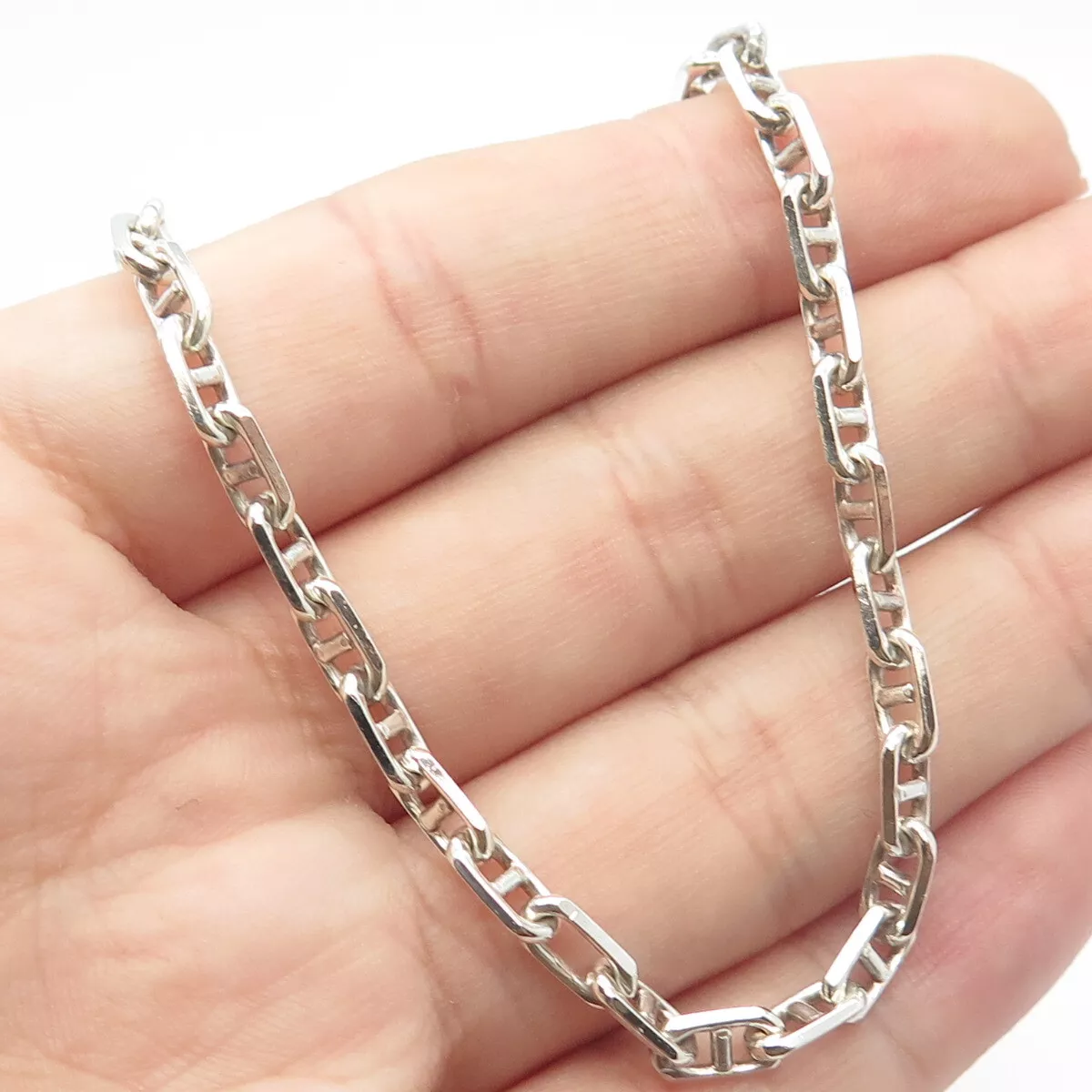 925 Sterling Silver Vintage Italy Ciani Anchor Mariner Chain