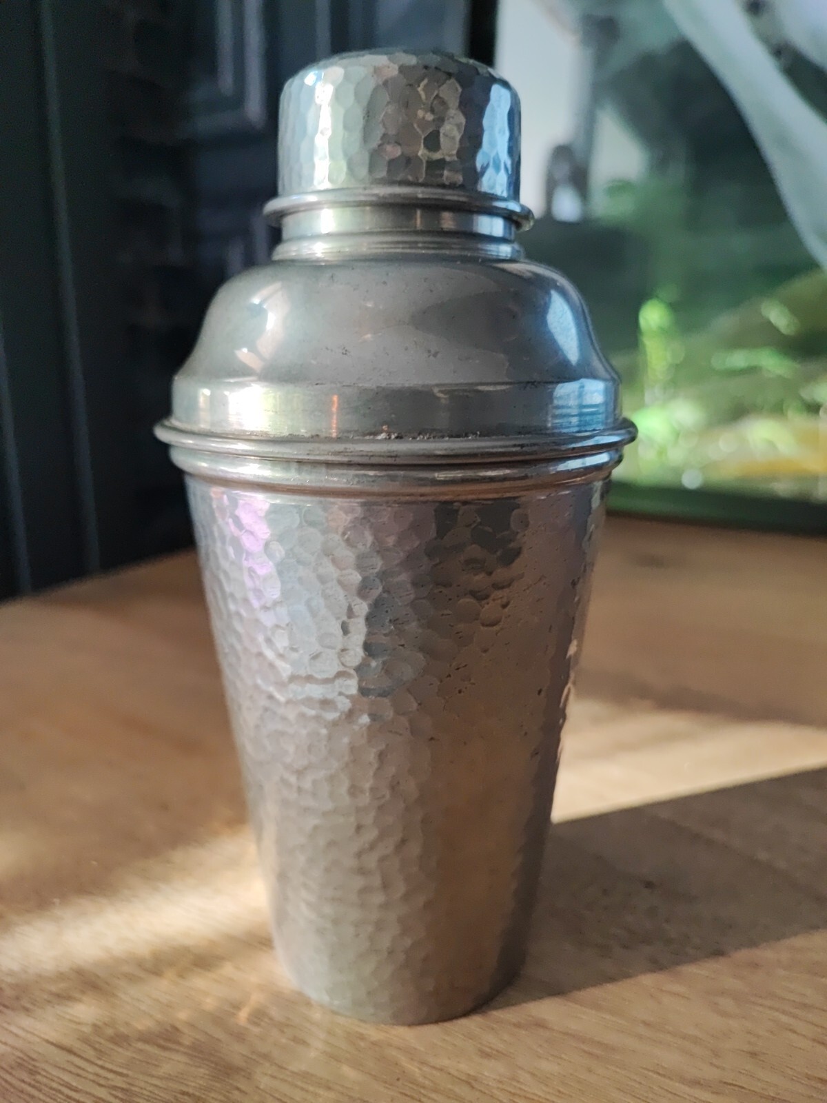 VINTAGE HAMMERED PEWTER COCKTAIL SHAKER eBay