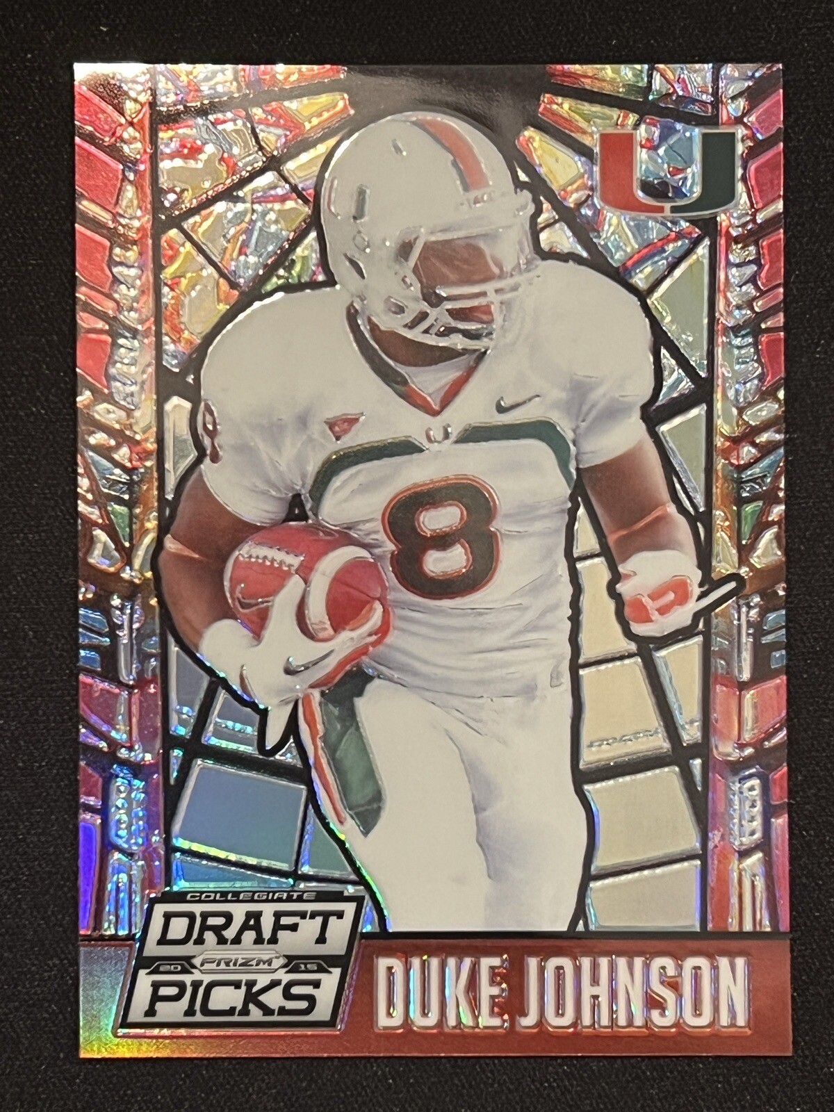 Duke Johnson Panini Prizm Collegiate Draft Picks Stained Glass #68 Base