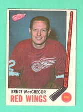 (1) BRUCE MACGREGOR 1969-70 O-PEE-CHEE # 63 RED WINGS VG CARD (F3404)  