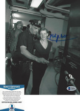 PHILIPPE PETIT SIGNED HIGHWIRE WALKER WTC MAN ON WIRE 8x10 PHOTO BECKETT BAS COA