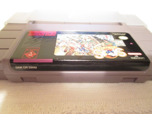 S.O.S. SINK OR SWIM SUPER NINTENDO SNES AUTHENTIC CIB COMPLETE TITUS RARE - Picture 14 of 18