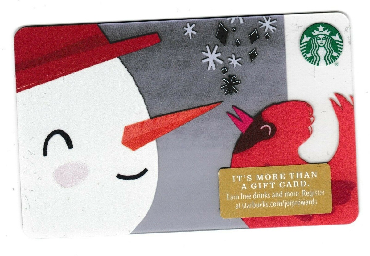 Starbucks collectible gift card no value mint #142 Snowman | eBay