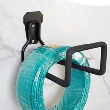 Wall Mounted Metal Garden Hose Pipe Hanger Holder Cable Storage Shed Hose Reel