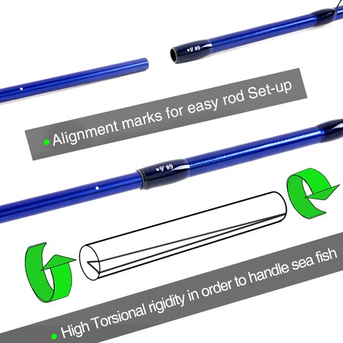 9 '8wt 9wt 10wt 12 wt eau de mer tige graphite IM10 action rapide de pêche - Imagen 6 de 8