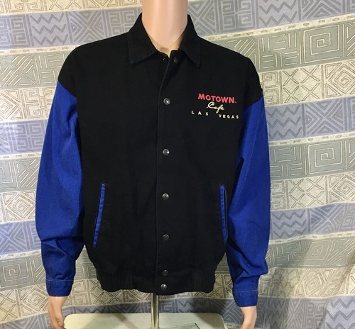 Motown Cafe Las Vegas Varsity chaqueta vaquera estilo-excelentes gráficos  para Hombres Pequeño | eBay