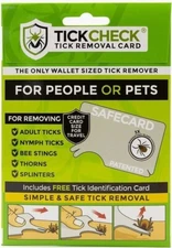 Tick Remover Card - Wallet Sized Tick Removal Tool Card & Testing Information