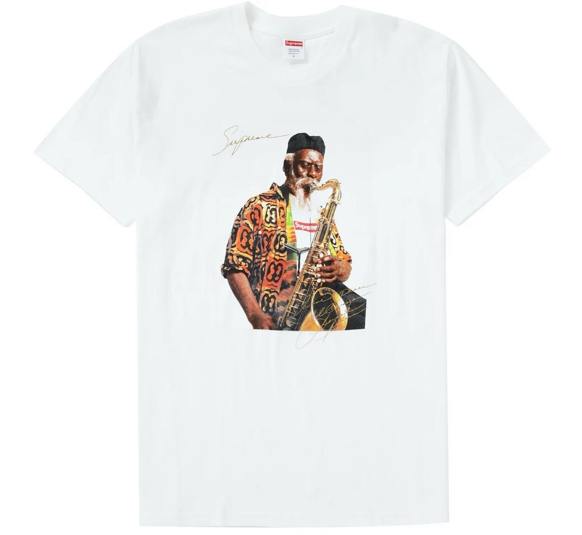 Supreme Pharoah Sanders Tee T-Shirt Size XL White | eBay 