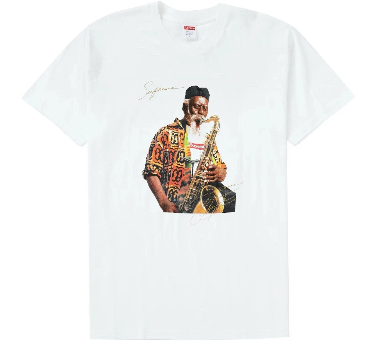 Tee shirt Supreme Pharoah Sanders taille XL blanc