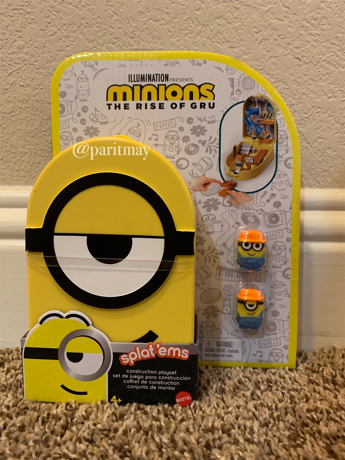 Minions Splat 'Ems Construction Site Playset - Includes 2 Minion Figures, Starter & Targets, Ages 4+