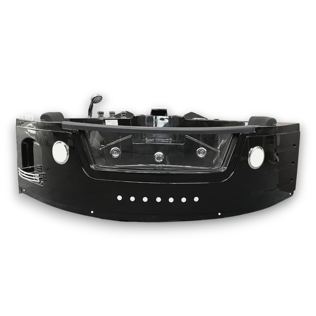 Bañera hidromasaje MAJESTIC spa Negra Piscina Modelo Bañera de esquina 140 x 140