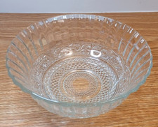 Clear Glass KIG Pressed Glass Bowl 7.5" Diameter