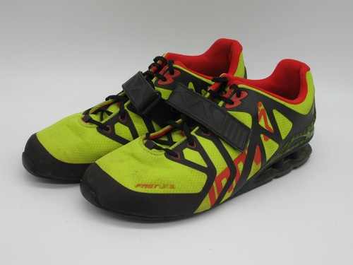 INOV8 FASTLIFT 335 FITNESS GEWICHTHEBEN SCHUHE HERREN 10 DAMEN 11,5 GELB SCHWARZ ROT