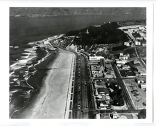 1940s SAN FRANCISCO AERIAL VIEW~PLAYLAND,CLIFF HOUSE & SUTRO BATHS~8"x10" PHOTO