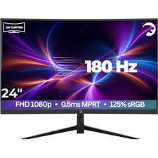 GAMEPOWER T40 24 Zoll Curved Monitor Gaming FullHD 180hz 0,5ms HDMI Lautsprecher
