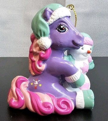 2005  My Little Pony Christmas Snowman Ornament Fizzy Pop Purple Hasbro 