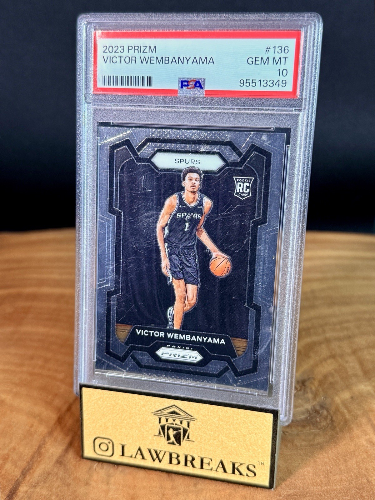 2023 PANINI PRIZM - RC ROOKIE BASE #136 - VICTOR WEMBANYAMA - PSA GEM MINT 10