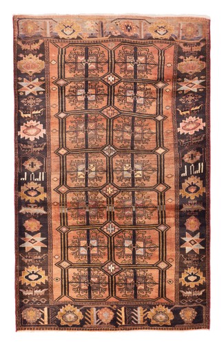 Vintage Traditional Hand-Knotted Area Rug 4'9" x 7'11" Oriental Wool Carpet