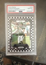 2023 Panini Prizm - Aaron Rodgers #227 Black & White Checker Prizm