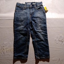 Boys Osh Kosh Bgosh Classic Adjustable Waist Straight Stonewash Jeans Size 3T