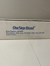 OneStep Ahead Hide Away Bed Rail - White, 56"x20" - Item 5020HD New In Box