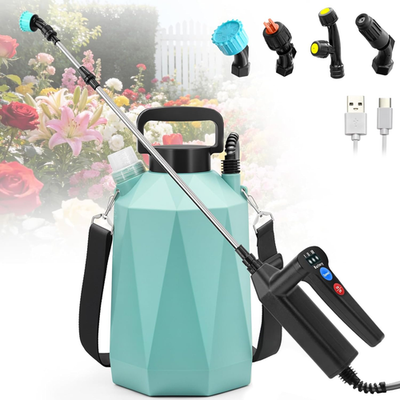 #ad 1.35 Gallon Battery Powered Sprayer Electric Garden Sprayer with 3 Adjustable P $48.22