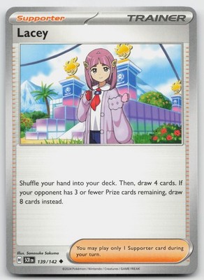 Lacey 139/142 Stellar Crown Pokemon NM