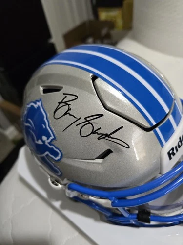 Barry Sanders Autographed Mid Size Authentic Speed Flex Helmet