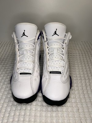 Jordan Air Jordan 13 Retro Lakers White/Black/Court Purple Size 6Y