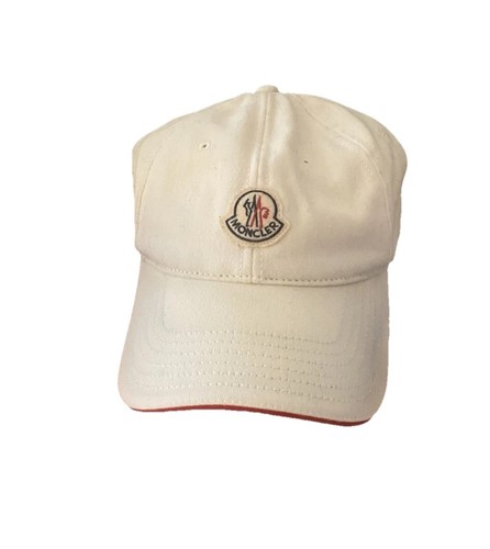 Moncler Logo Patch Baseball Cap or Hat • Metal Buckle Adjust • White • Auth. ✅ - Picture 2 of 9