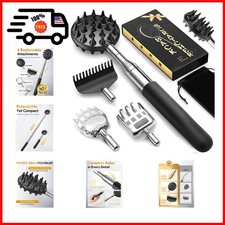 TUKUOS Telescoping Back Scratcher with 4 Detachable Heads, Extendable Metal Back