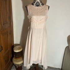 Beautiful Billie & Blossom Women's Dress 12 Rose Pink Lace Overlay New with Tags