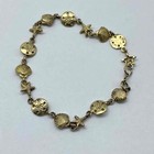 AV Sterling Silver 925 Gold Tone Red Stone Necklace & Nautical Charm Bracelet — photo 5