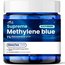 Supreme Methylene Blue Capsules - Pharmaceutical Grade Supplement for Humans ...