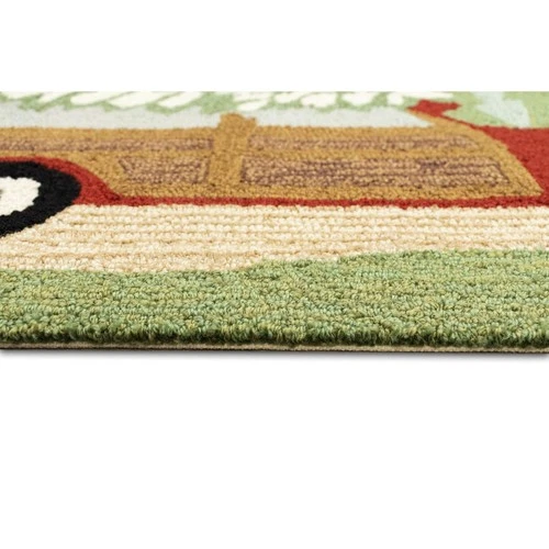 Front Porch Woody Wonderland Pine Indoor/outdoor Rug 20 X 30 Dark Green And B - Picture 7 of 9