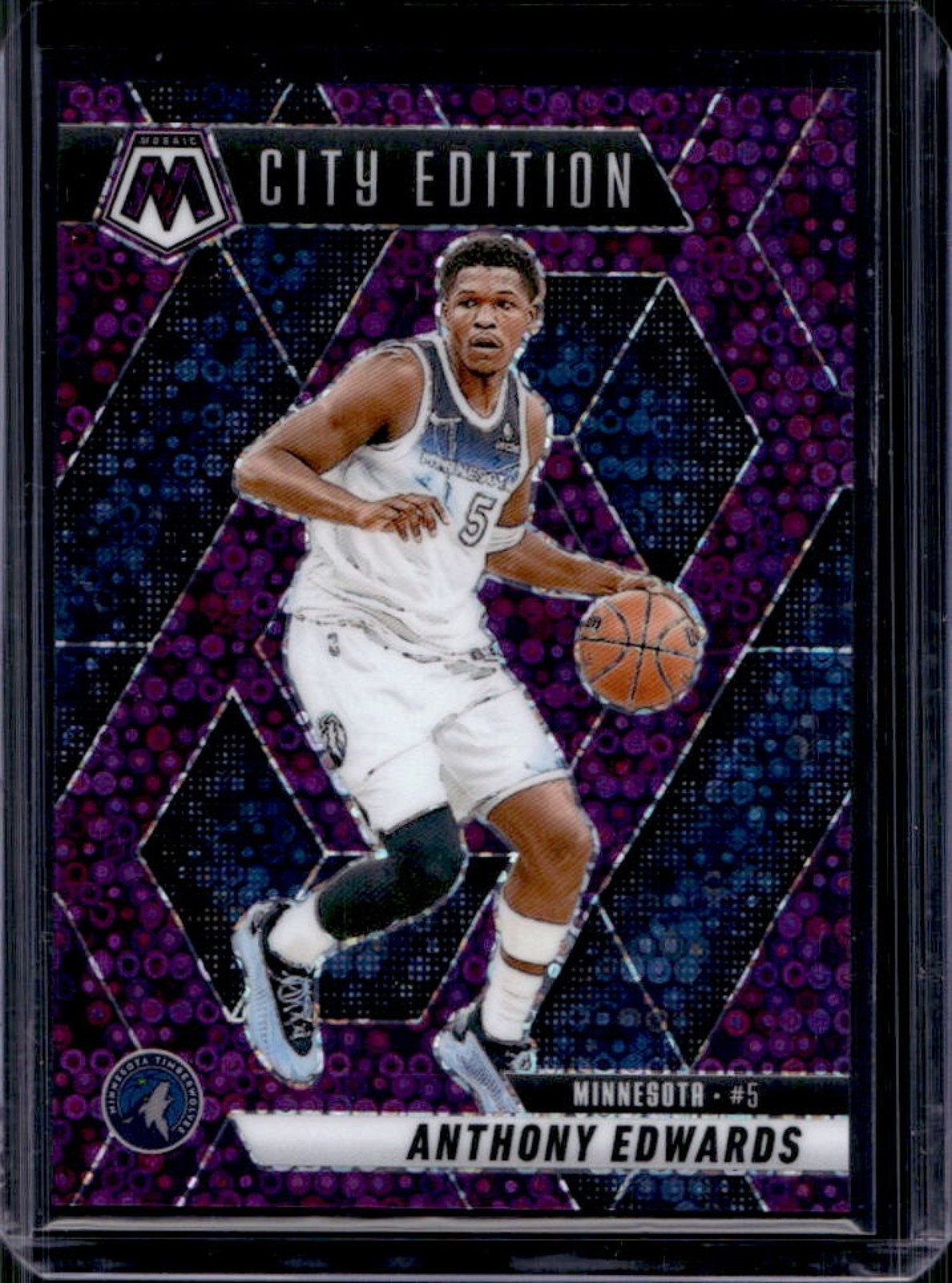 2024-25 Mosaic Anthony Edwards Fast Break Purple City Edition #/50 Timberwolves